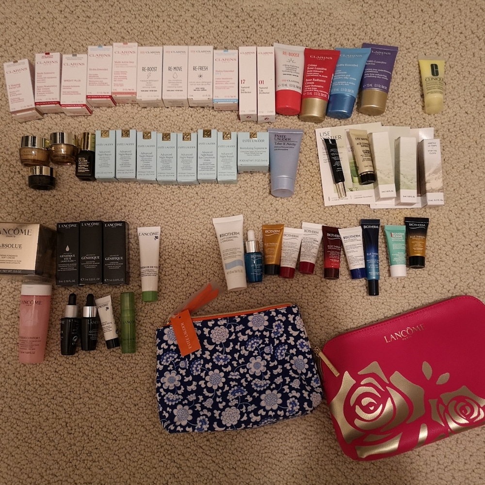 ESTEE LAUDER, LANCOME, BIOTHERM, CLARINS, LISE WAITER SKINCARE HUAL
